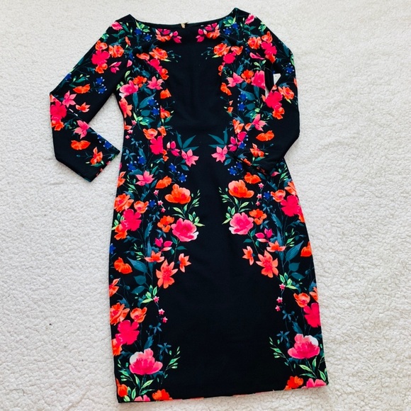 Eliza j vibrant floral crepe sheath dress - Picture 2 of 5